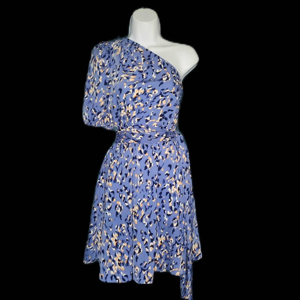 Nine West Blue One Shoulder Dress - Picture 3 of 6